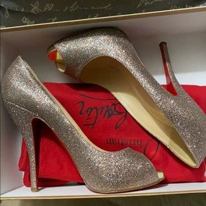 Authentic Christian Louboutin sparkle heels